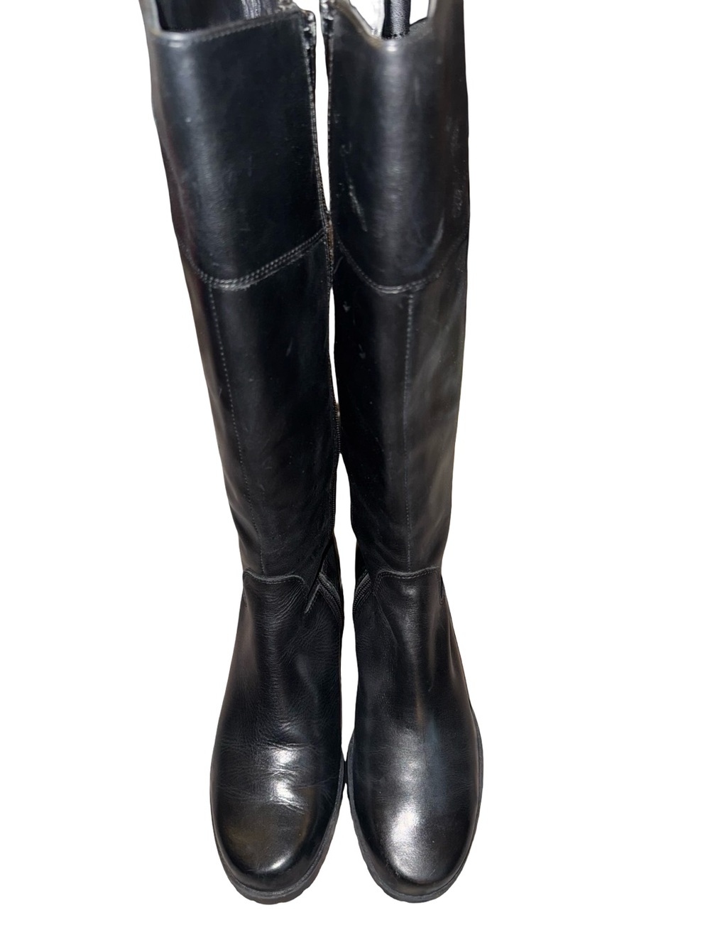 Anne Klein Black akevon Leather Knee-High boots